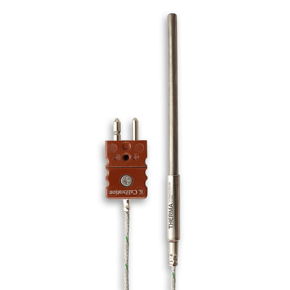 Sheathing thermocouple | Fibreglass | Type K | larger Ø 3mm - Image 1