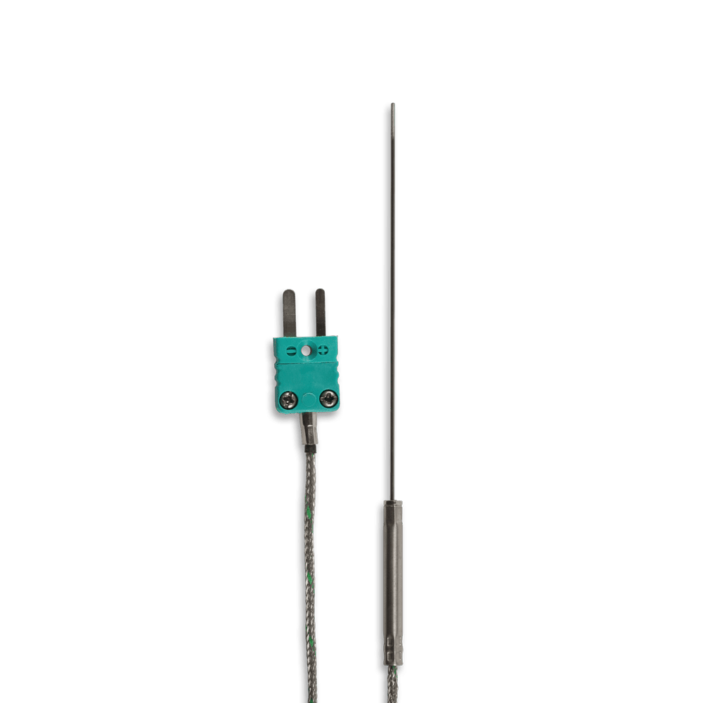 mini-mantelthermoelement-mit-thermoleitung-glasfaser-2 Mini-Sheathing thermocouple | Fibreglass | Type K | less Ø 1mm - Image 1